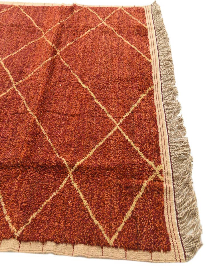 Detail image of  6' x 9' 5  Hand Knotted Moroccan Wool Rug