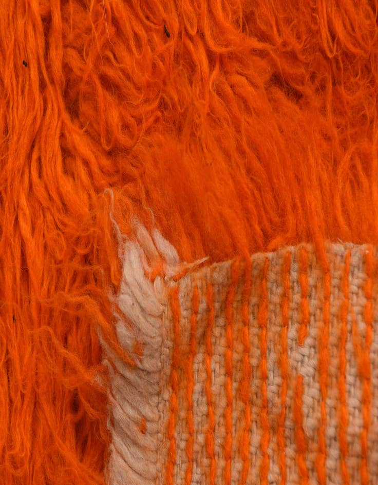 Detail image of  2' 4 x 4' 4  Hand Knotted Moroccan Wool Rug