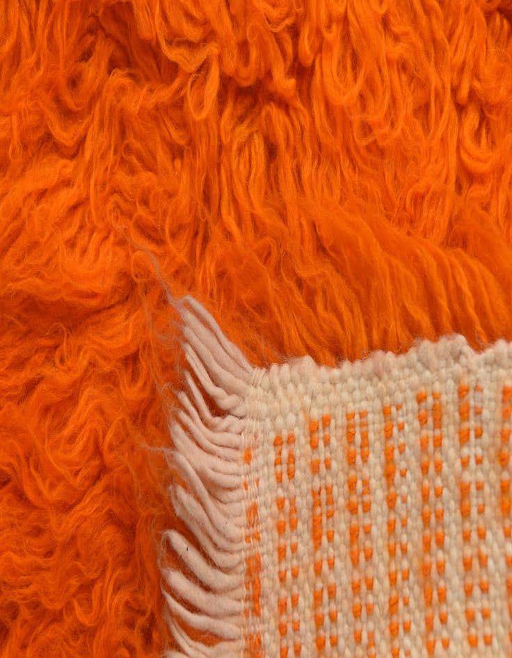 Detail image of  2' 2 x 4'  Hand Knotted Moroccan Wool Rug