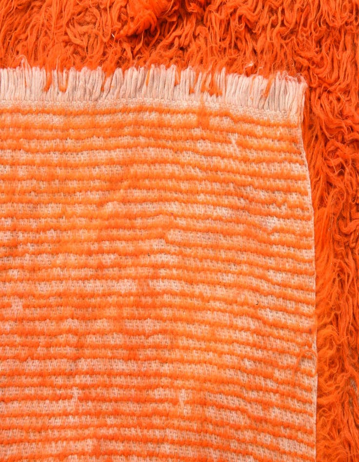 Detail image of  4' 9 x 7'  Hand Knotted Moroccan Wool Rug