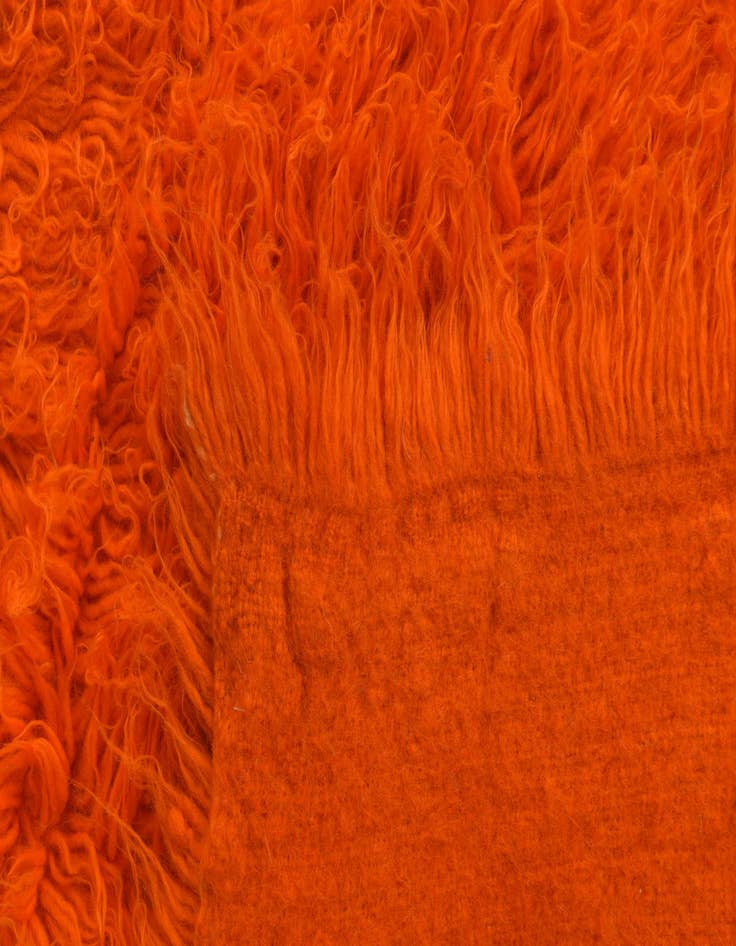 Detail image of  4' 1 x 7'  Hand Knotted Moroccan Wool Rug