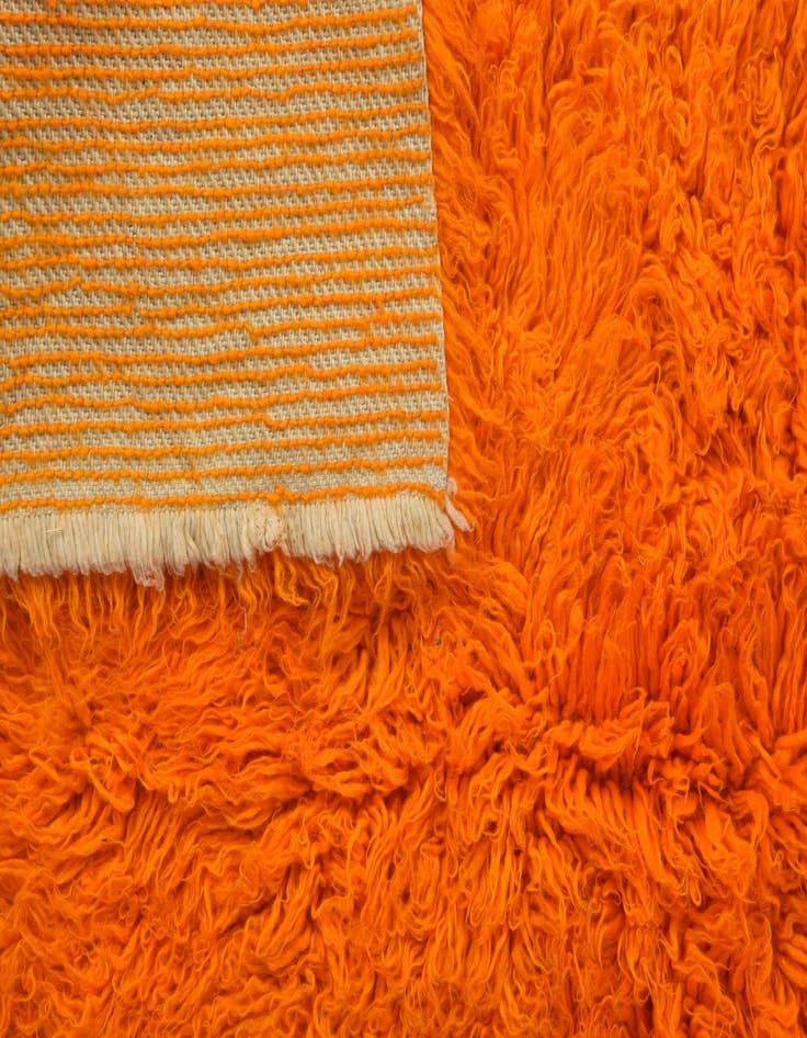 Detail image of  4' 9 x 6' 7  Hand Knotted Moroccan Wool Rug