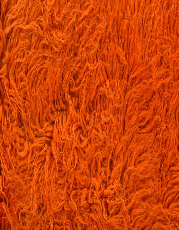 Detail image of  2' 4 x 3' 9  Hand Knotted Moroccan Wool Rug