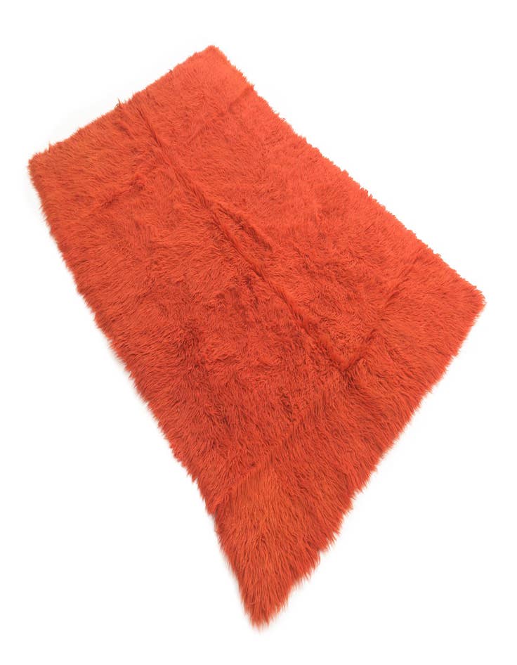 Detail image of  4' 6 x 7'  Hand Knotted Moroccan Wool Rug