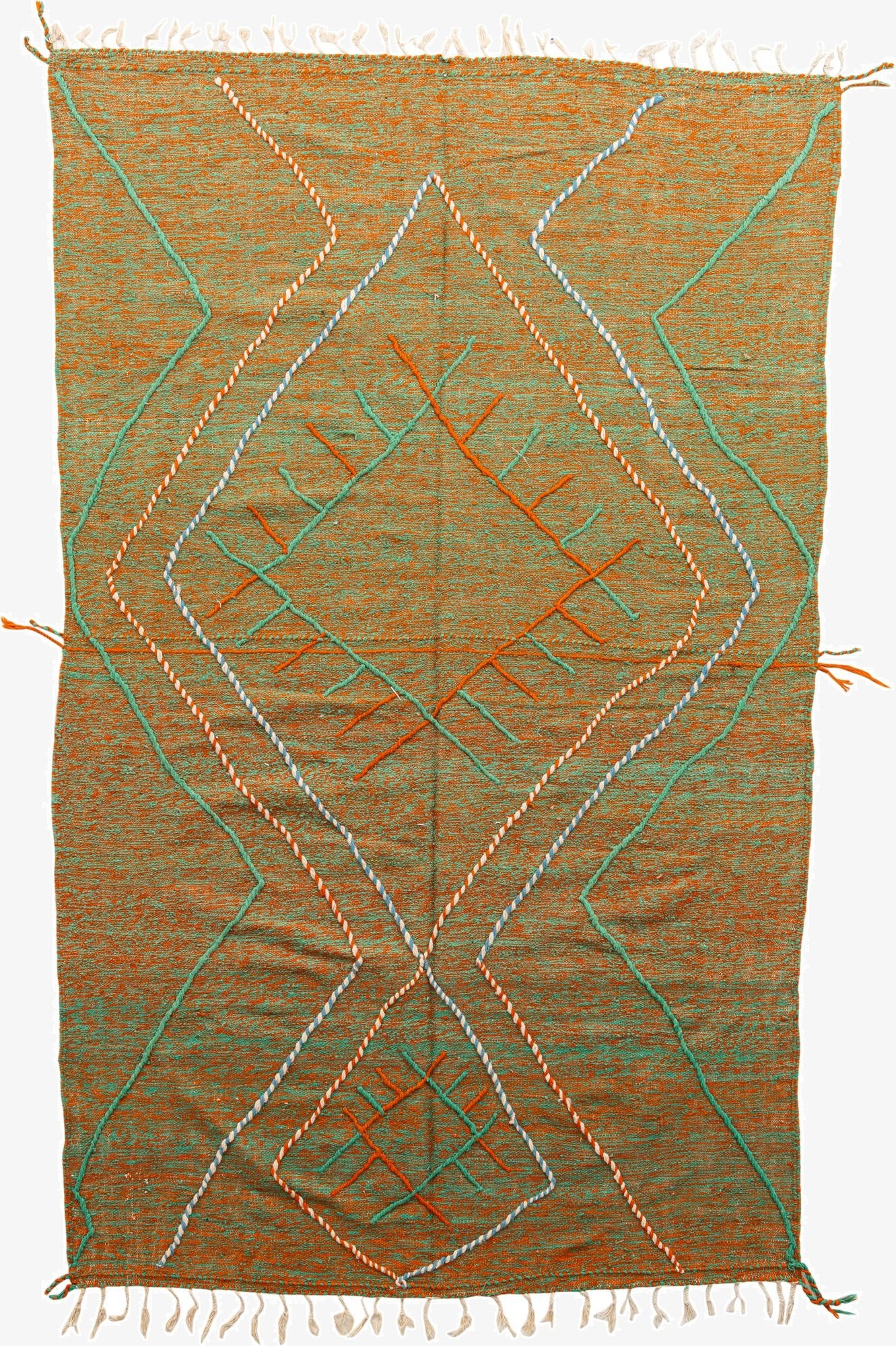  6' 5 x 10' 7  Hand Knotted Moroccan Wool Rug