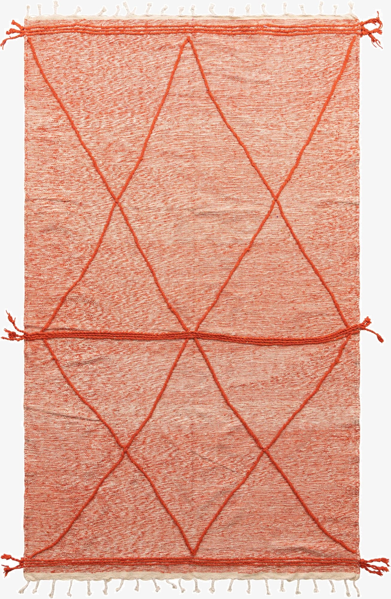  6' 6 x 10' 5  Hand Knotted Moroccan Wool Rug