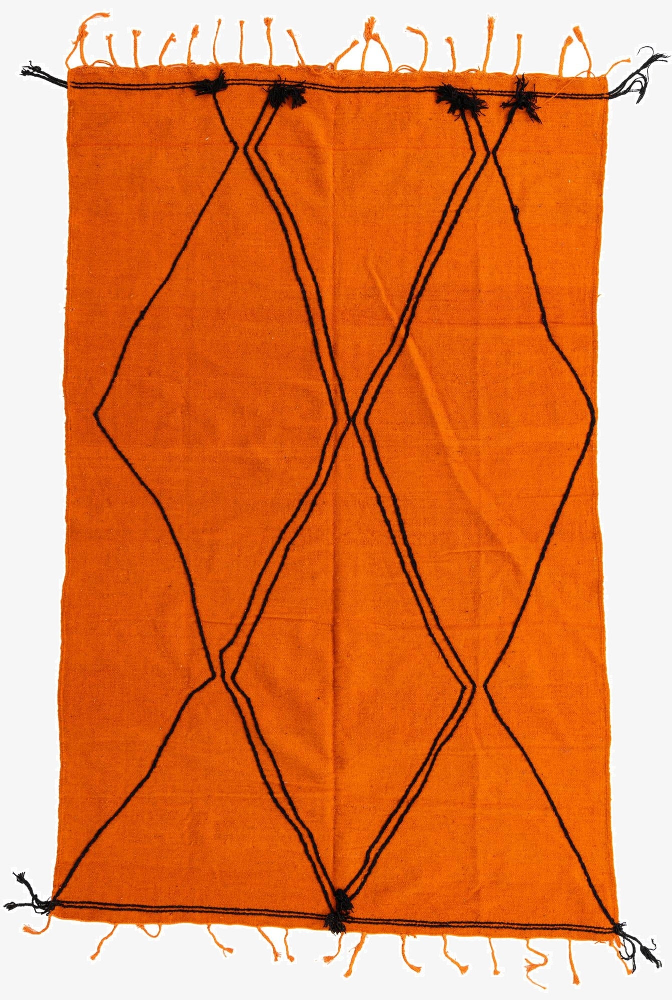  6' 3 x 9' 9  Hand Knotted Moroccan Wool Rug