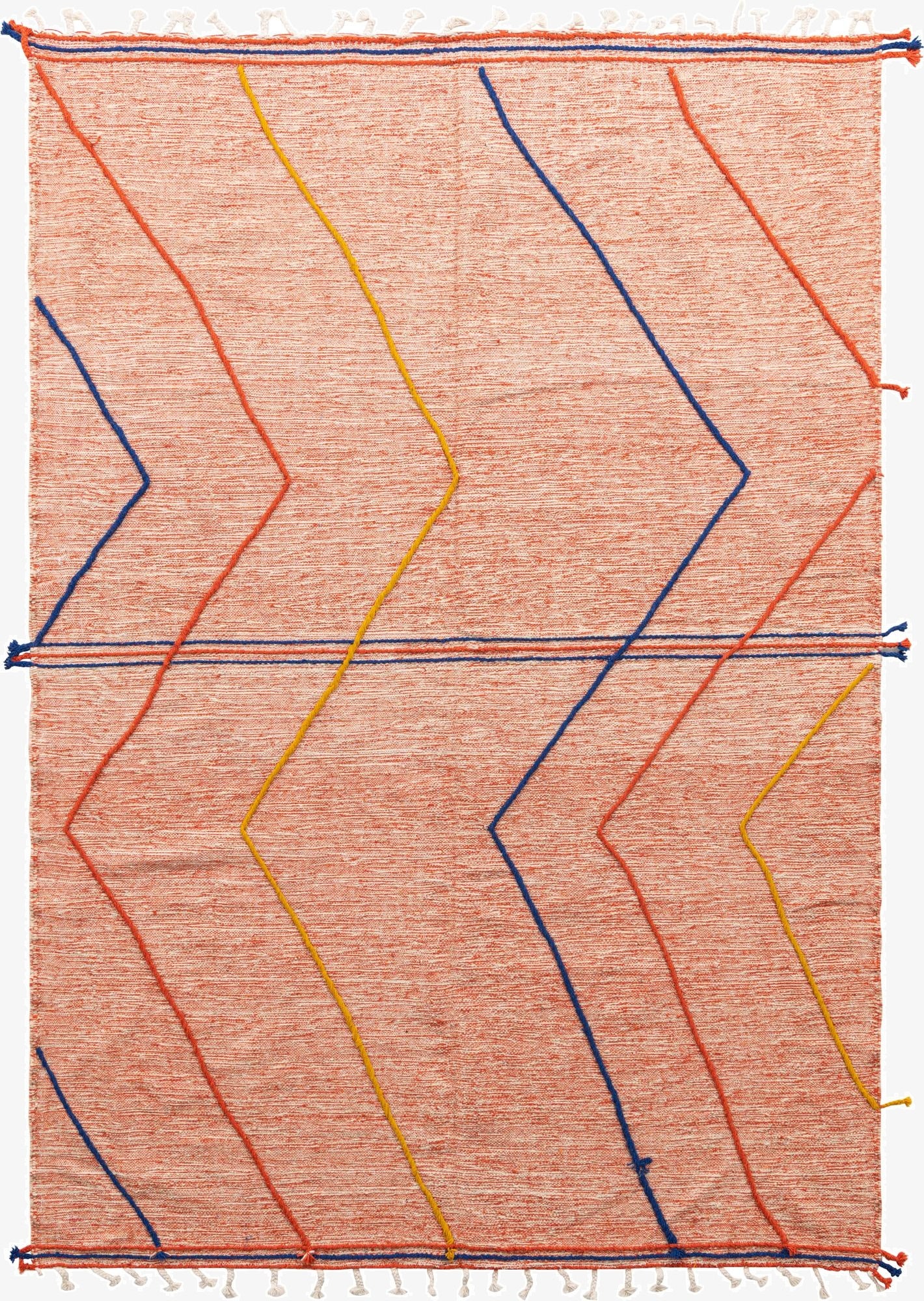  6' 5 x 9' 8  Hand Knotted Moroccan Wool Rug