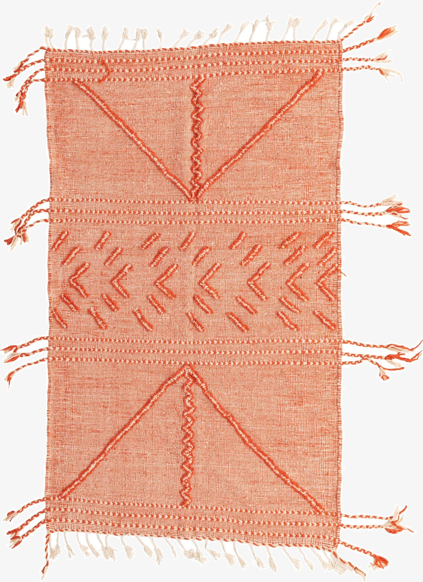  4' 10 x 8' 2  Hand Knotted Moroccan Wool Rug