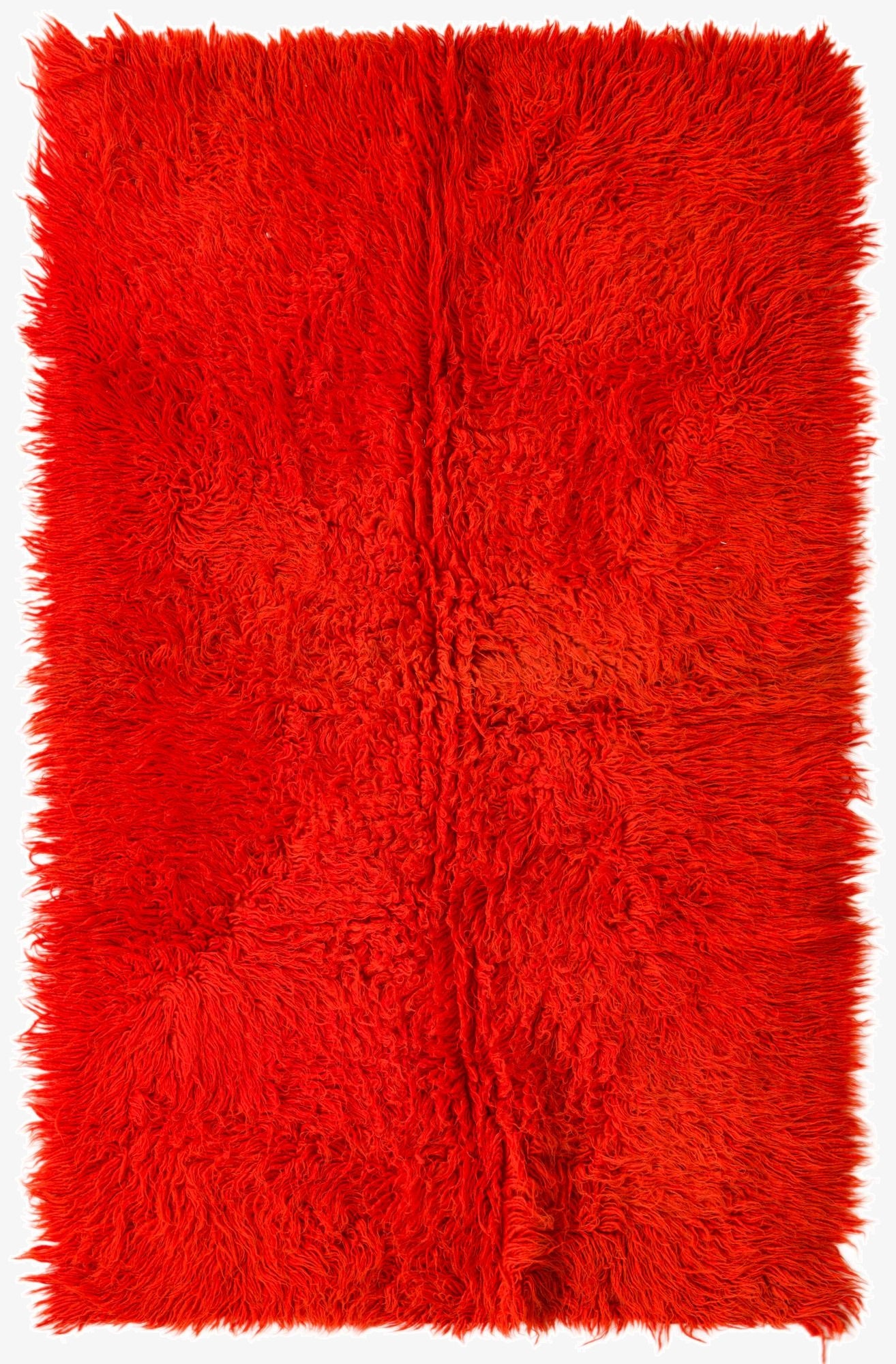  4' 2 x 6' 5  Hand Knotted Moroccan Wool Rug