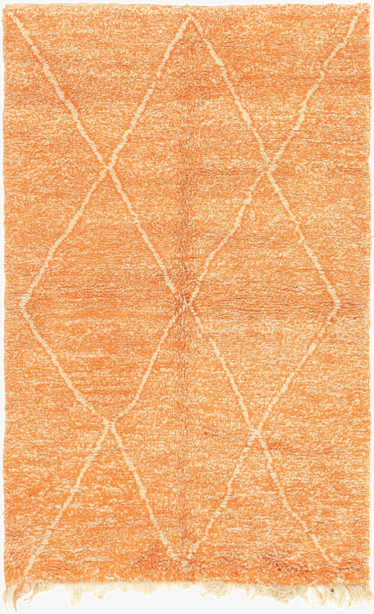  4' 10 x 7' 7  Hand Knotted Moroccan Wool Rug