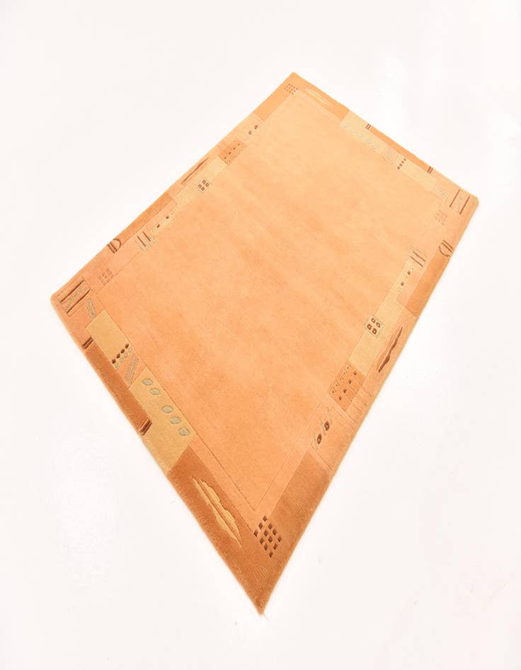 Detail image of  4' 1 x 5' 9  Hand Knotted Nepal Wool Rug