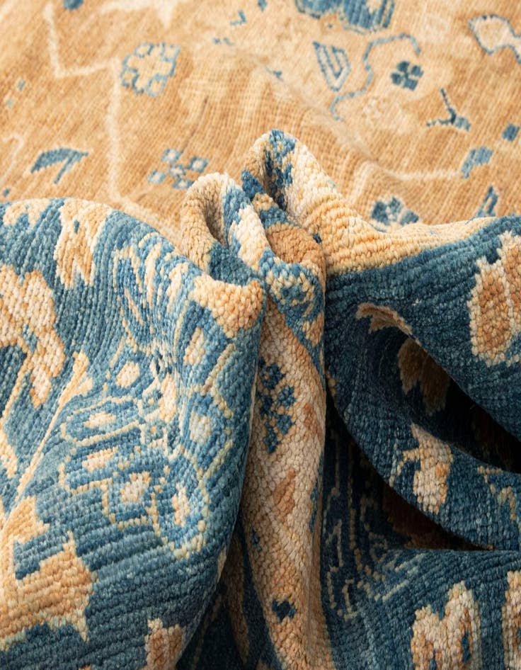 Detail image of  8' 10 x 11' 6  Hand Knotted Oushak Wool Rug