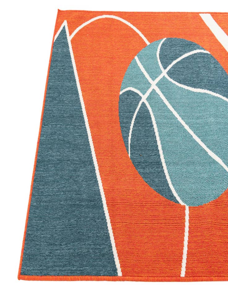 Detail image of  4' x 5' 8  Washable Modern Indoor / Outdoor Rug