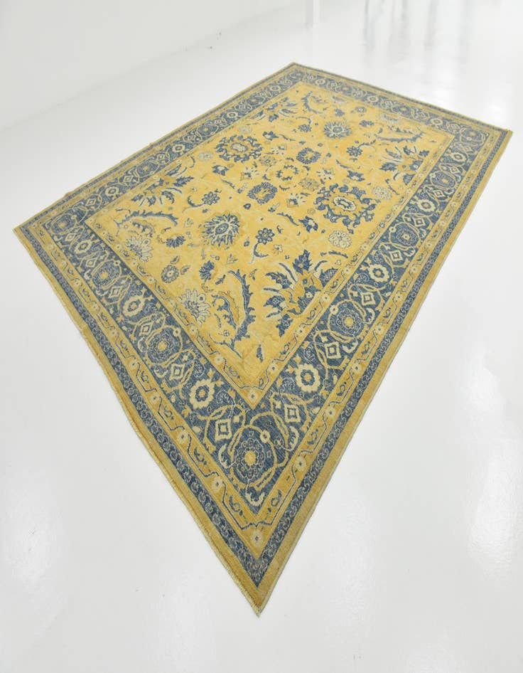 Detail image of  10' 7 x 13' 10  Hand Knotted Peshawar Ziegler Wool Rug