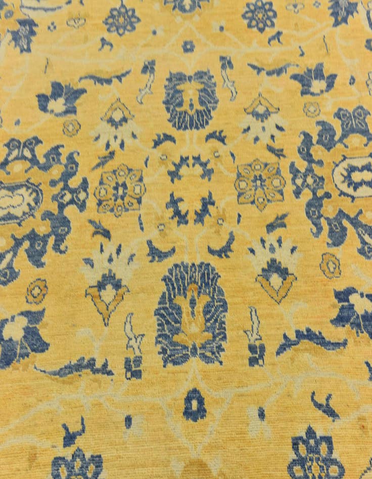 Detail image of  10' 7 x 13' 10  Hand Knotted Peshawar Ziegler Wool Rug