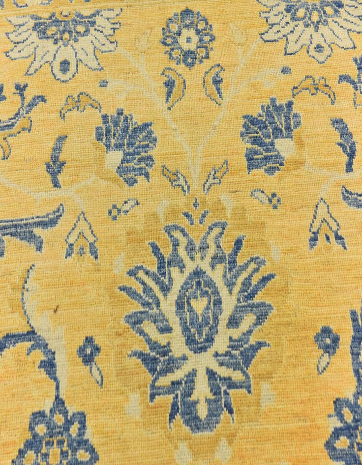 Detail image of  10' 7 x 13' 10  Hand Knotted Peshawar Ziegler Wool Rug