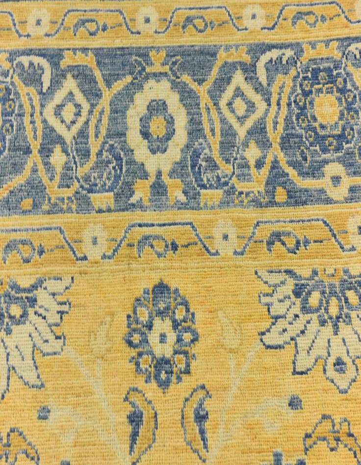 Detail image of  10' 7 x 13' 10  Hand Knotted Peshawar Ziegler Wool Rug
