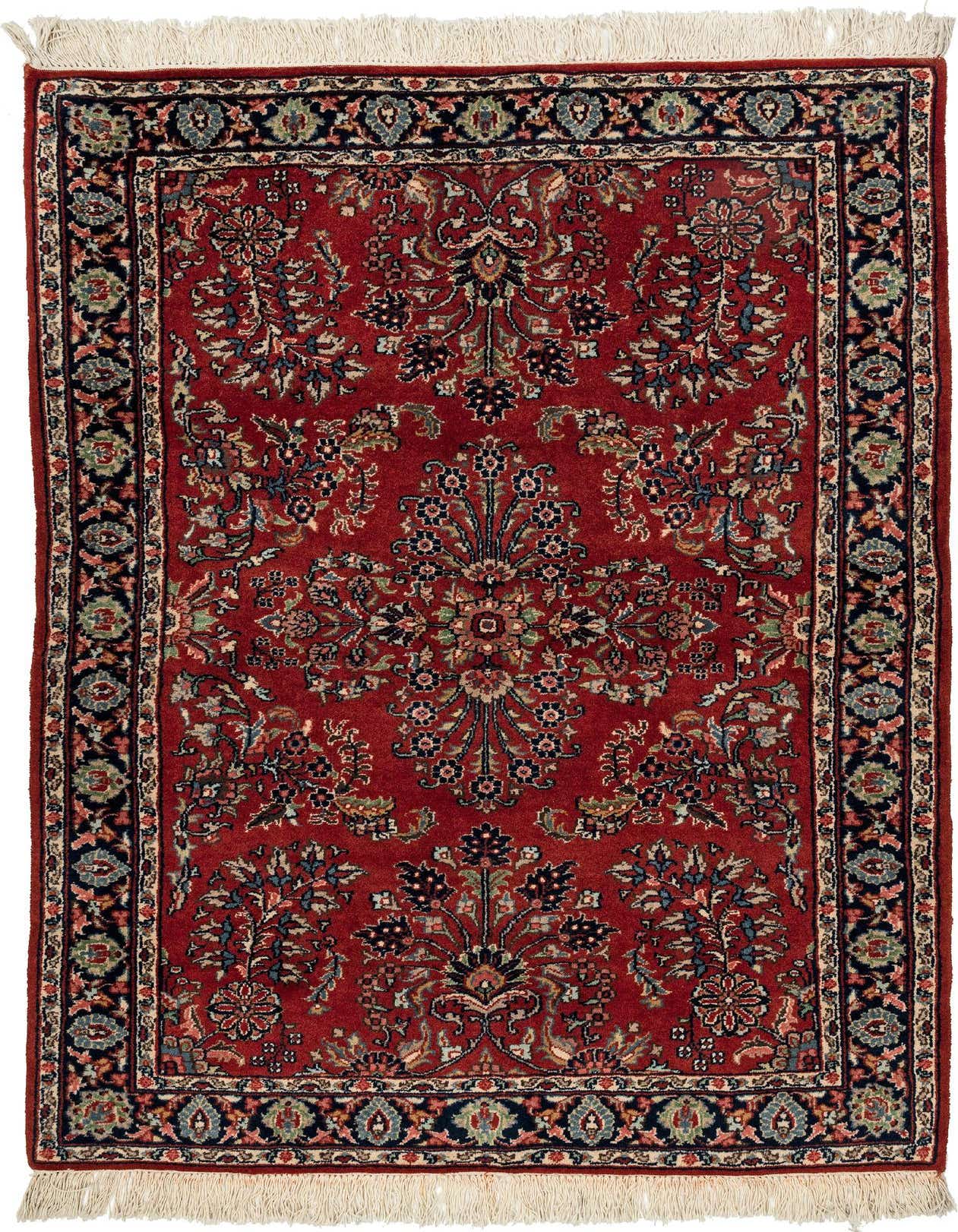 Primary image  3' 6 x 5' 2  Hand Knotted Sarough Wool Rug