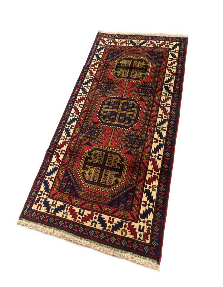 Detail image of  3' 9 x 6' 1  Hand Knotted Shiraz Wool Rug