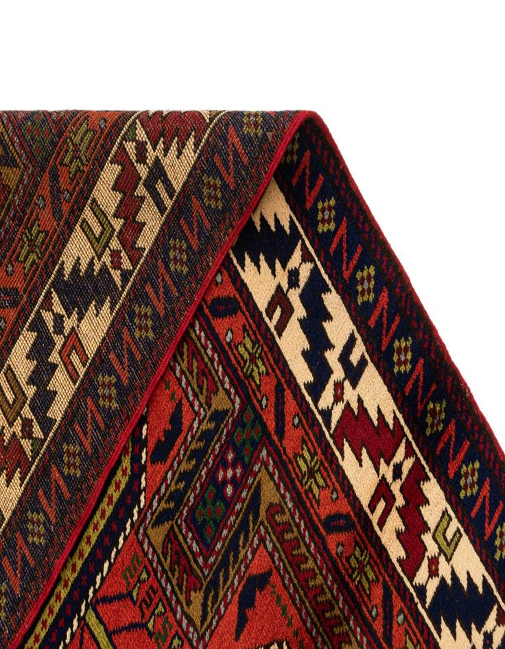 Detail image of  3' 9 x 6' 1  Hand Knotted Shiraz Wool Rug