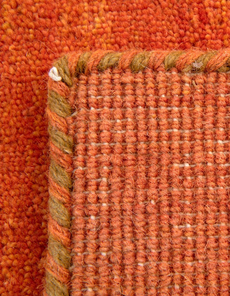 Detail image of  4' x 5' 7  Hand Knotted Solid Gabbeh Wool Rug
