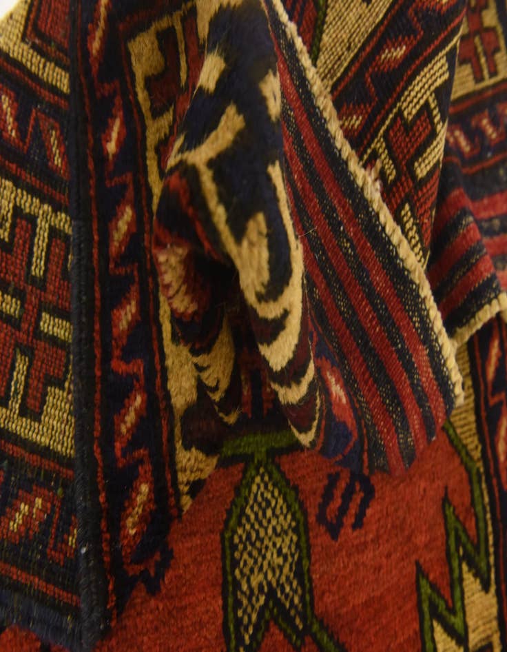 Detail image of  2' 8 x 4' 11  Hand Knotted Sumak Wool Rug