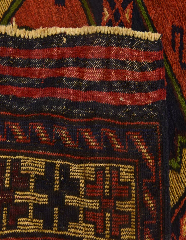 Detail image of  2' 8 x 4' 11  Hand Knotted Sumak Wool Rug