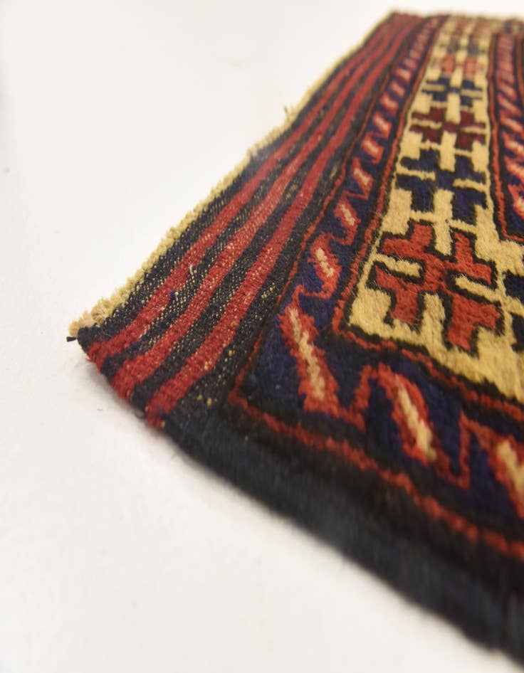 Detail image of  2' 8 x 4' 11  Hand Knotted Sumak Wool Rug