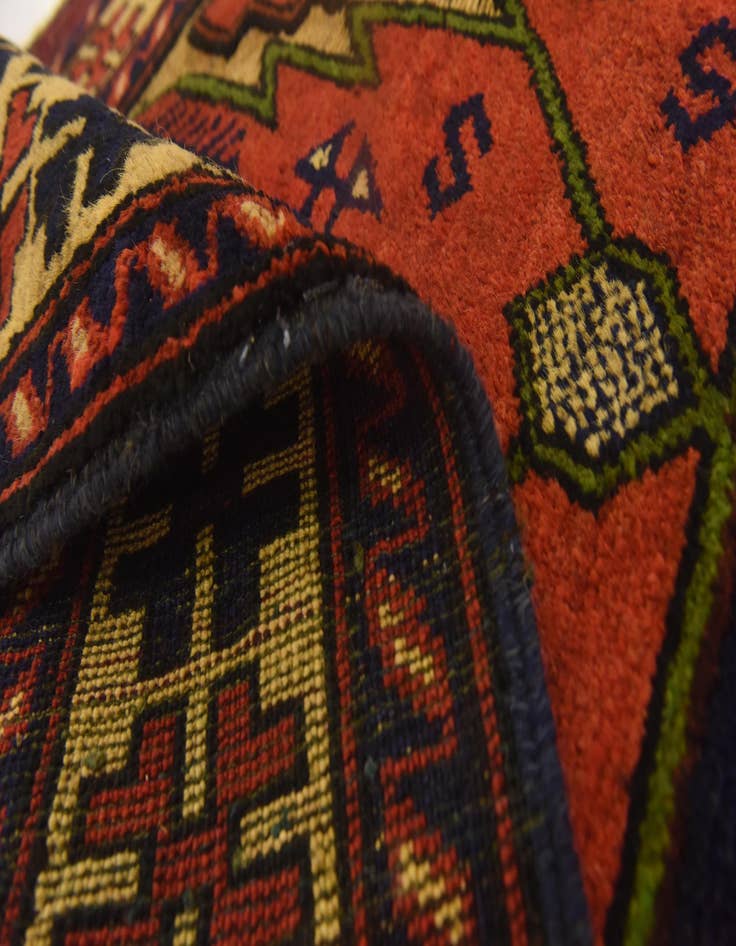 Detail image of  2' 8 x 4' 11  Hand Knotted Sumak Wool Rug