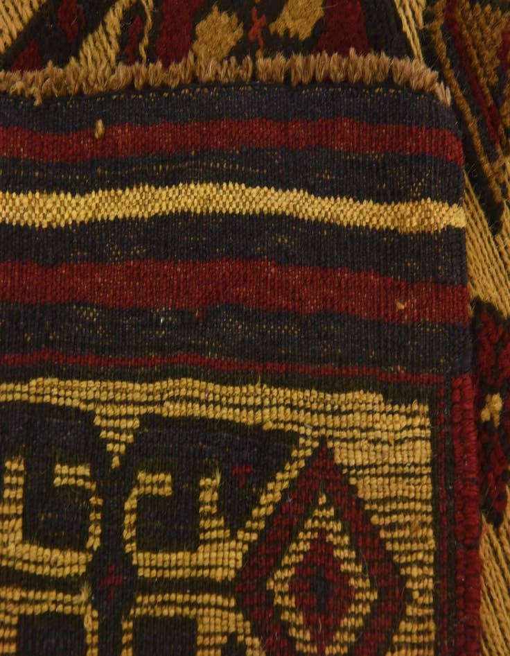 Detail image of  3' 2 x 5'  Hand Knotted Sumak Wool Rug