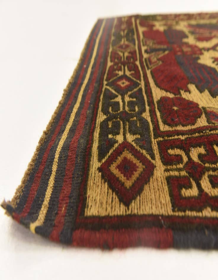 Detail image of  3' 2 x 5'  Hand Knotted Sumak Wool Rug