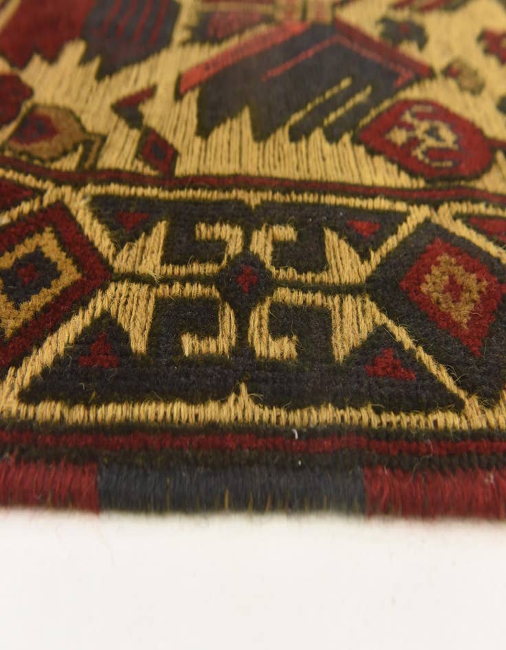 Detail image of  3' 2 x 5'  Hand Knotted Sumak Wool Rug