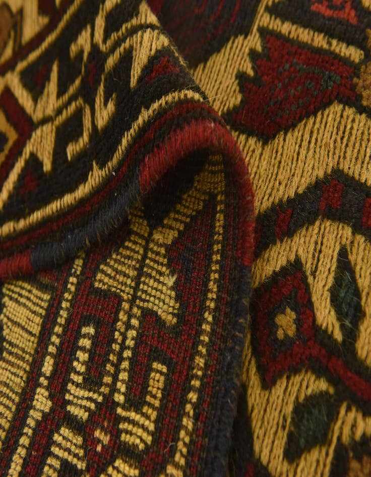 Detail image of  3' 2 x 5'  Hand Knotted Sumak Wool Rug