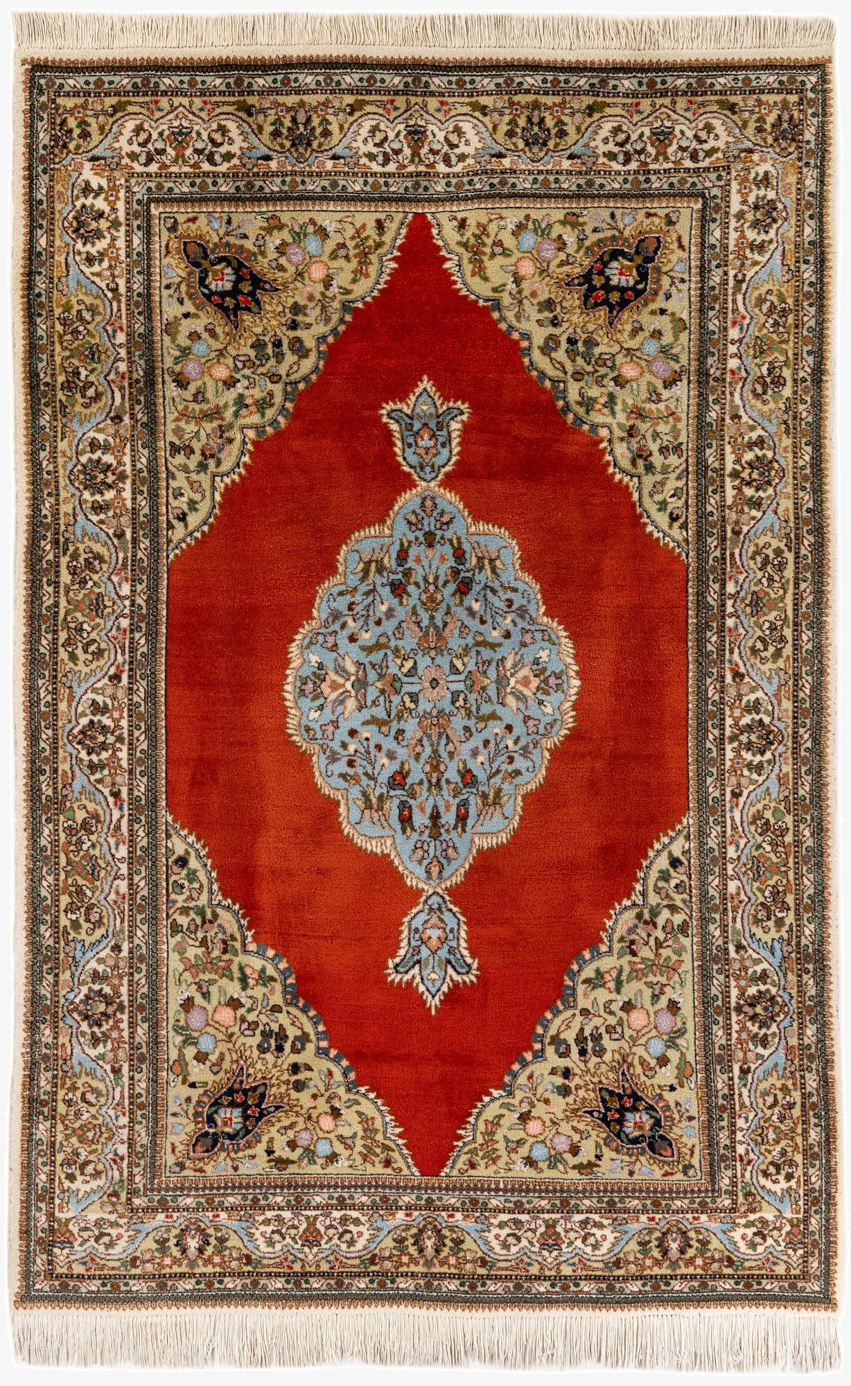  5' 7 x 8' 9  Hand Knotted Tabriz Wool Rug