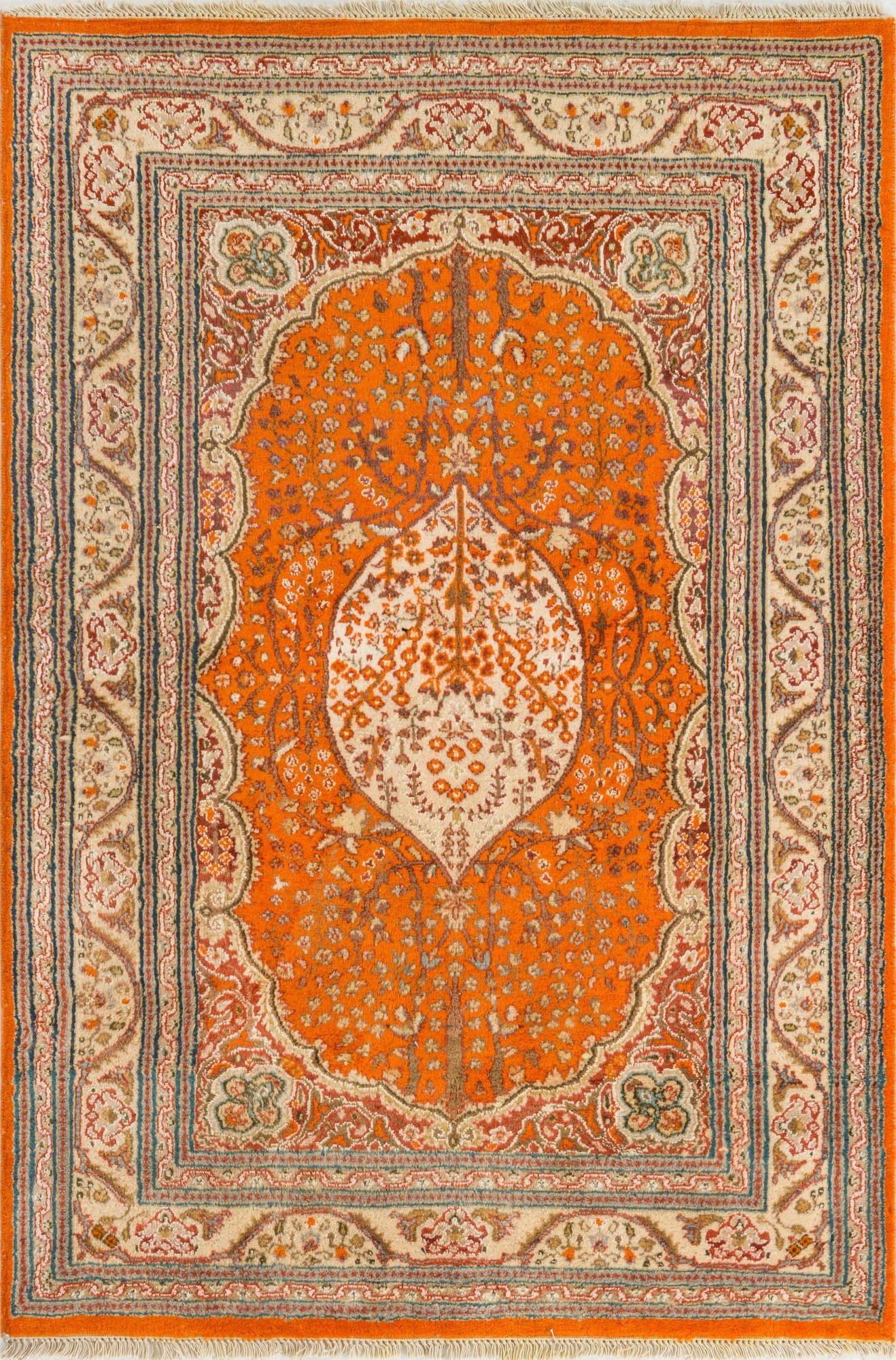  4' 1 x 6' 1  Hand Knotted Tabriz Rug