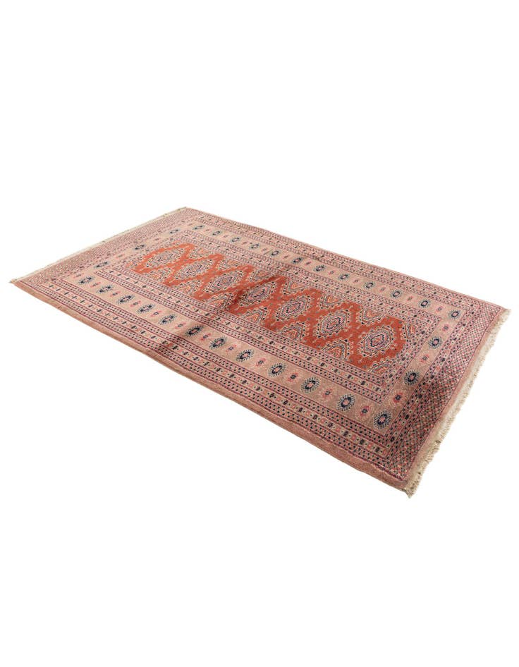 Detail image of  3' 3 x 5' 1  Hand Knotted Torkaman Oriental Wool Rug