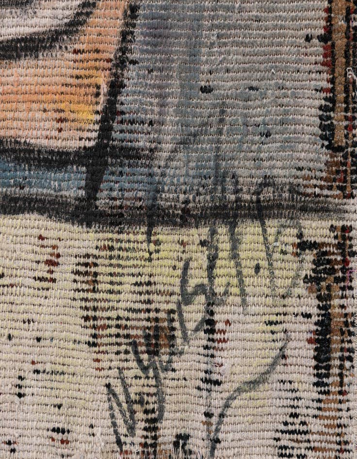 Detail image of  3' 2 x 5'  Hand Knotted Ultra Vintage Persian Wool Rug