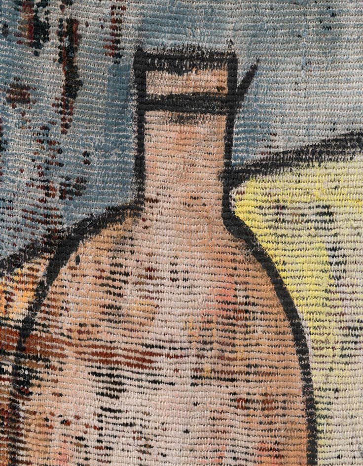 Detail image of  3' 2 x 5'  Hand Knotted Ultra Vintage Persian Wool Rug