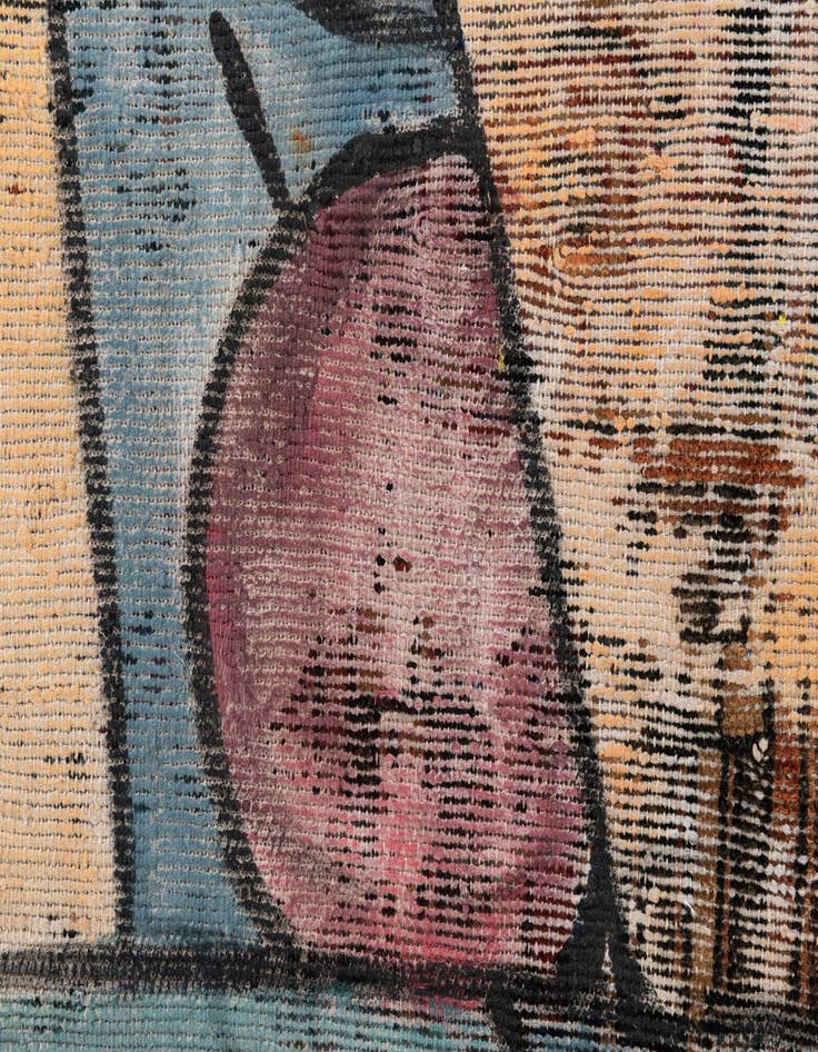 Detail image of  3' 2 x 5'  Hand Knotted Ultra Vintage Persian Wool Rug