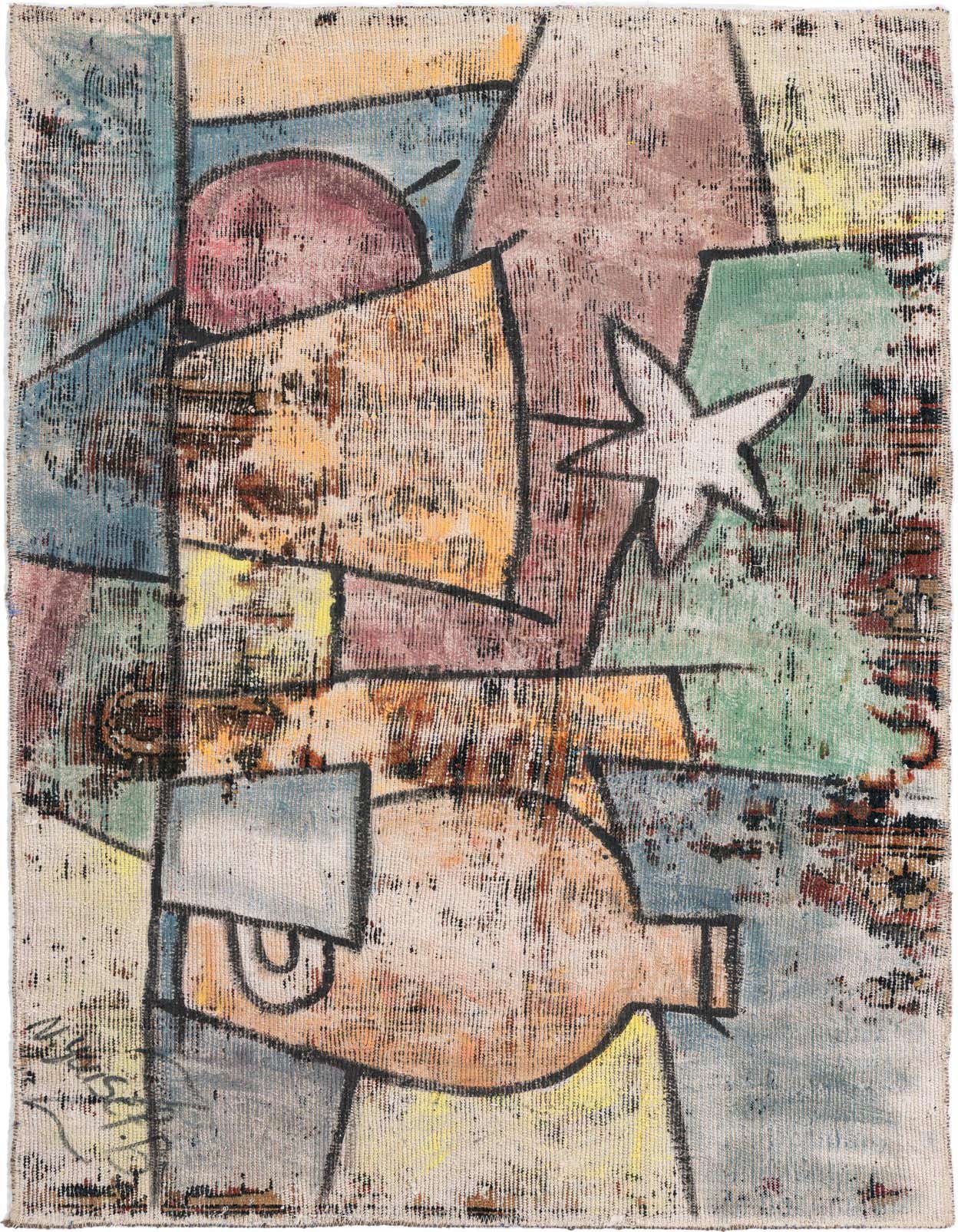 Primary image  3' 2 x 5'  Hand Knotted Ultra Vintage Persian Wool Rug