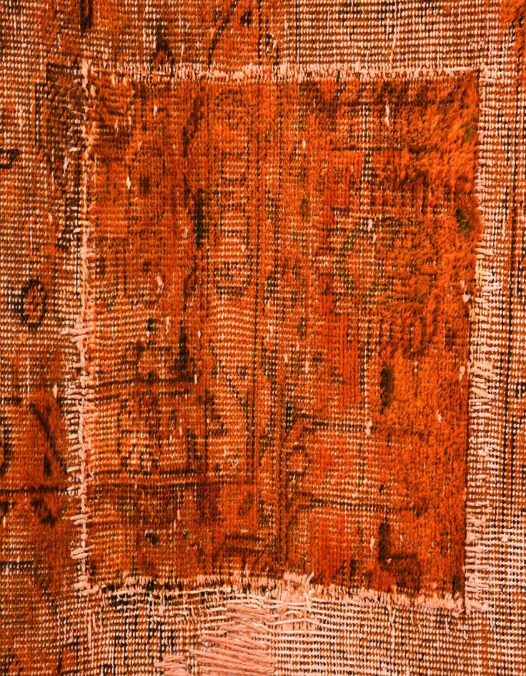 Detail image of  6' 6 x 9' 6  Hand Knotted Ultra Vintage Persian Wool Rug