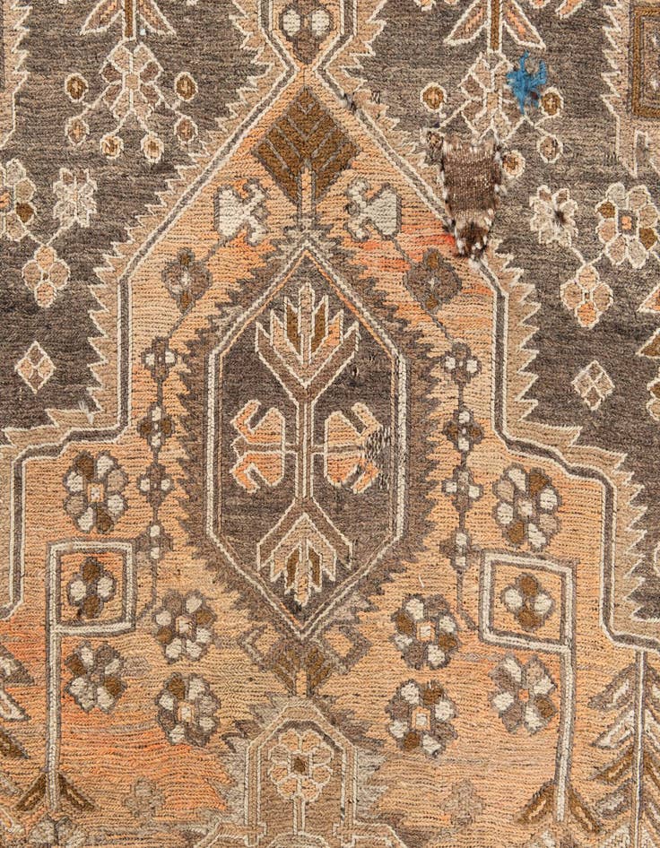 Detail image of  5' x 7'  Hand Knotted Ultra Vintage Persian Wool Rug