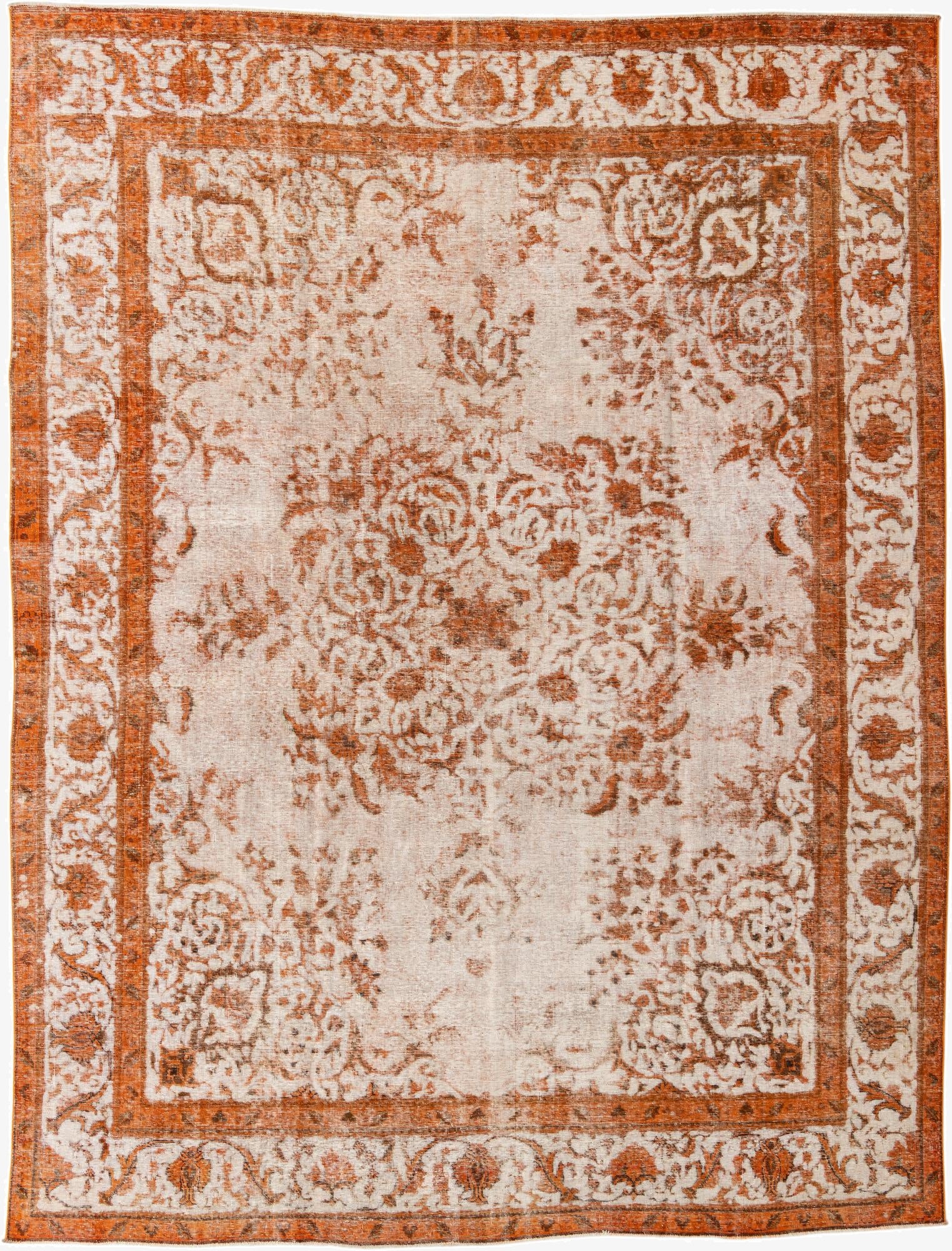  9' 6 x 12' 5  Hand Knotted Ultra Vintage Persian Wool Rug