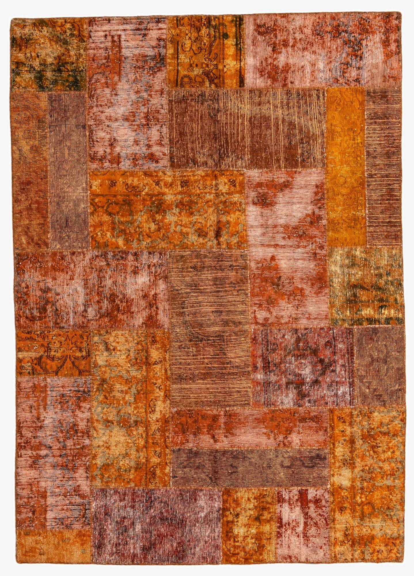  5' 8 x 8'  Hand Knotted Ultra Vintage Persian Wool Rug