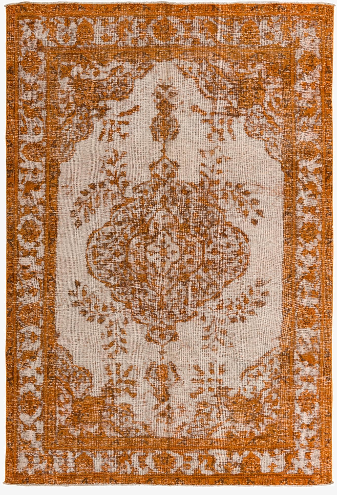  6' 6 x 9' 7  Hand Knotted Ultra Vintage Persian Wool Rug