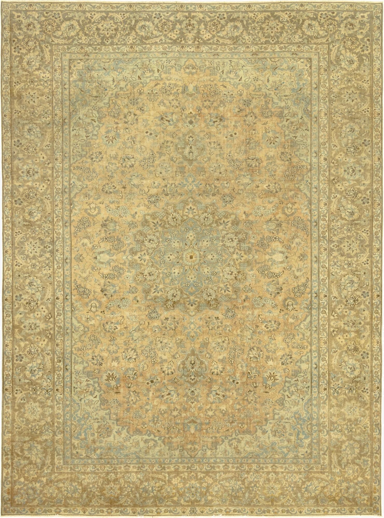  9' 3 x 12' 6  Hand Knotted Ultra Vintage Persian Wool Rug