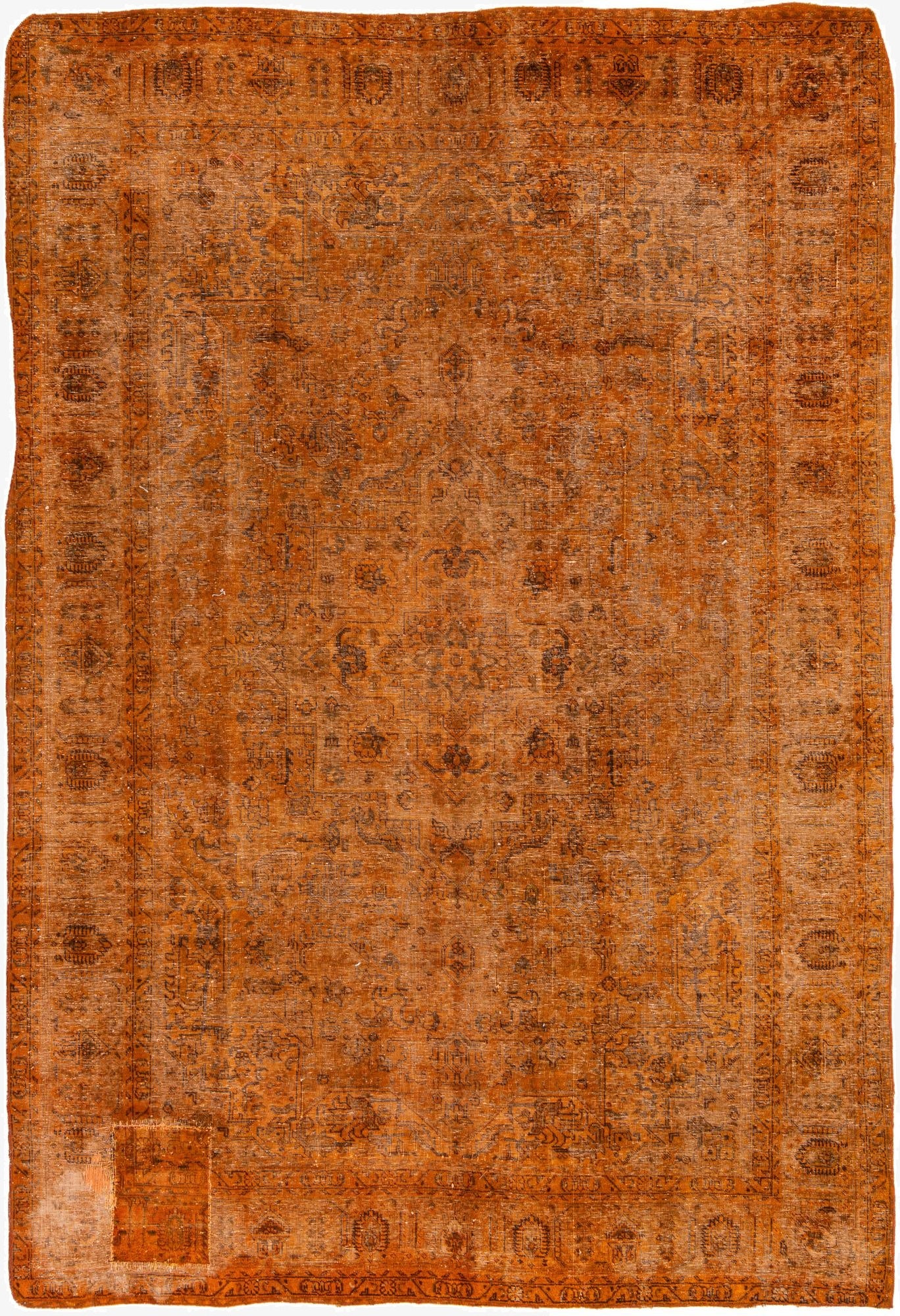  6' 6 x 9' 6  Hand Knotted Ultra Vintage Persian Wool Rug