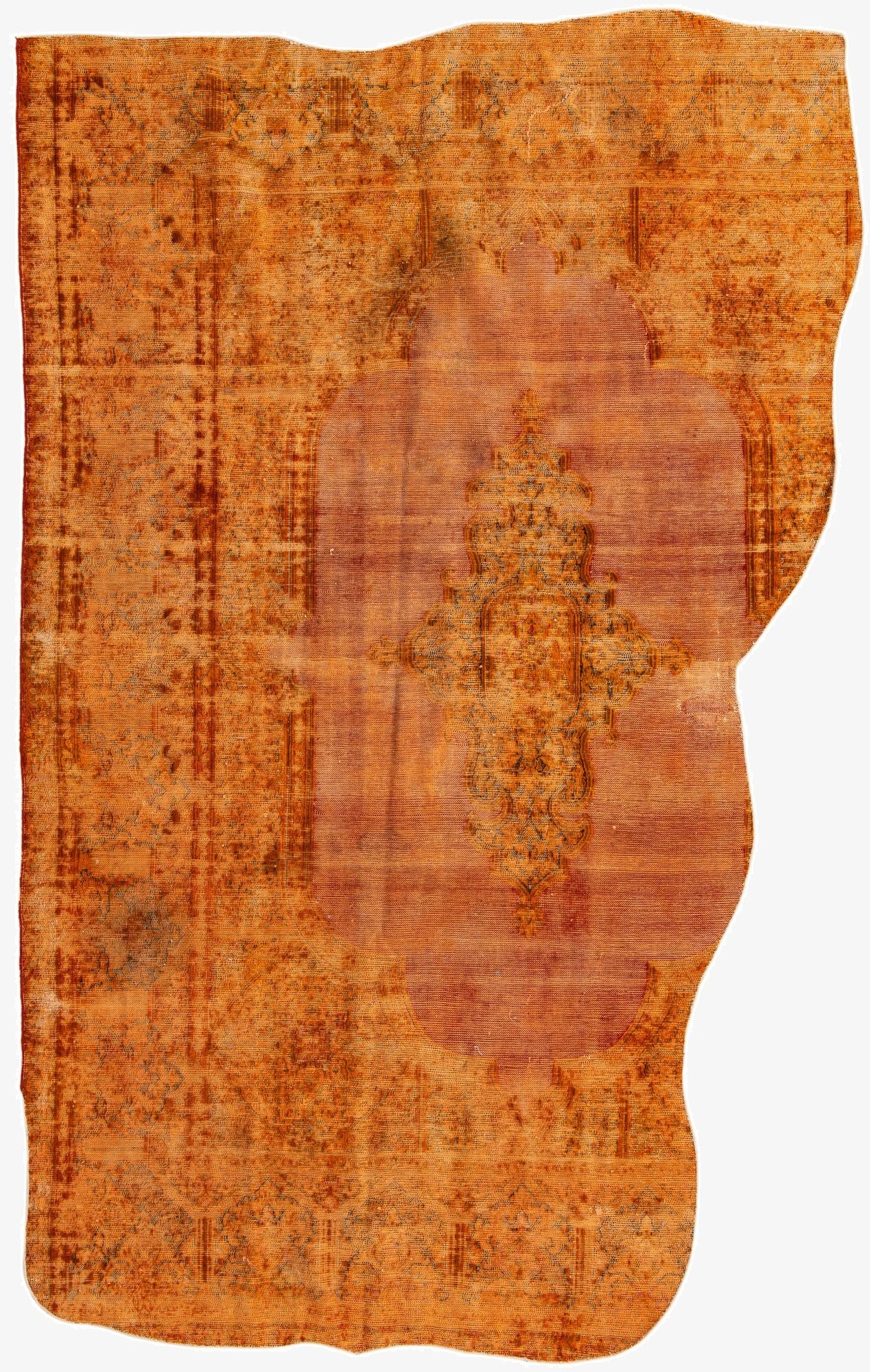  6' 7 x 12' 2  Hand Knotted Ultra Vintage Persian Wool Rug