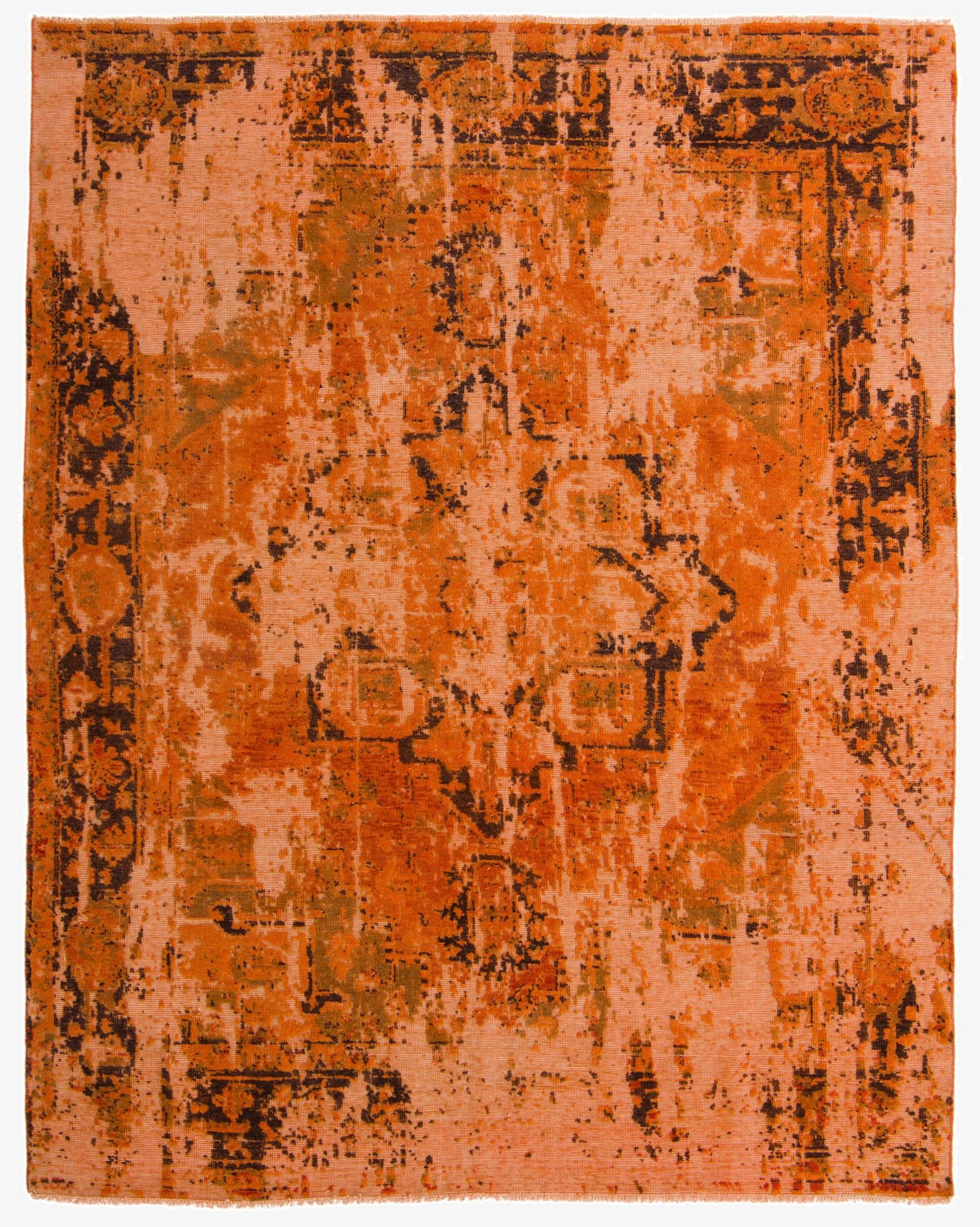  7' 11 x 10'  Hand Knotted Ultra Vintage Persian Wool Rug